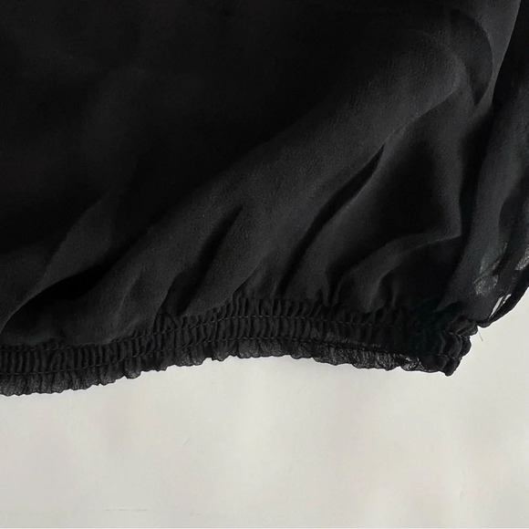 New Cache One Shoulder 100% Silk Embellished Top Paisley Print Size Small Beaded - Picture 16 of 16